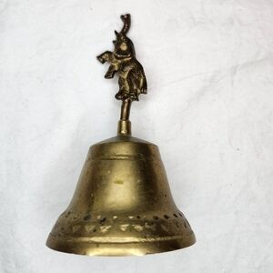Antique brass circus elephant bell